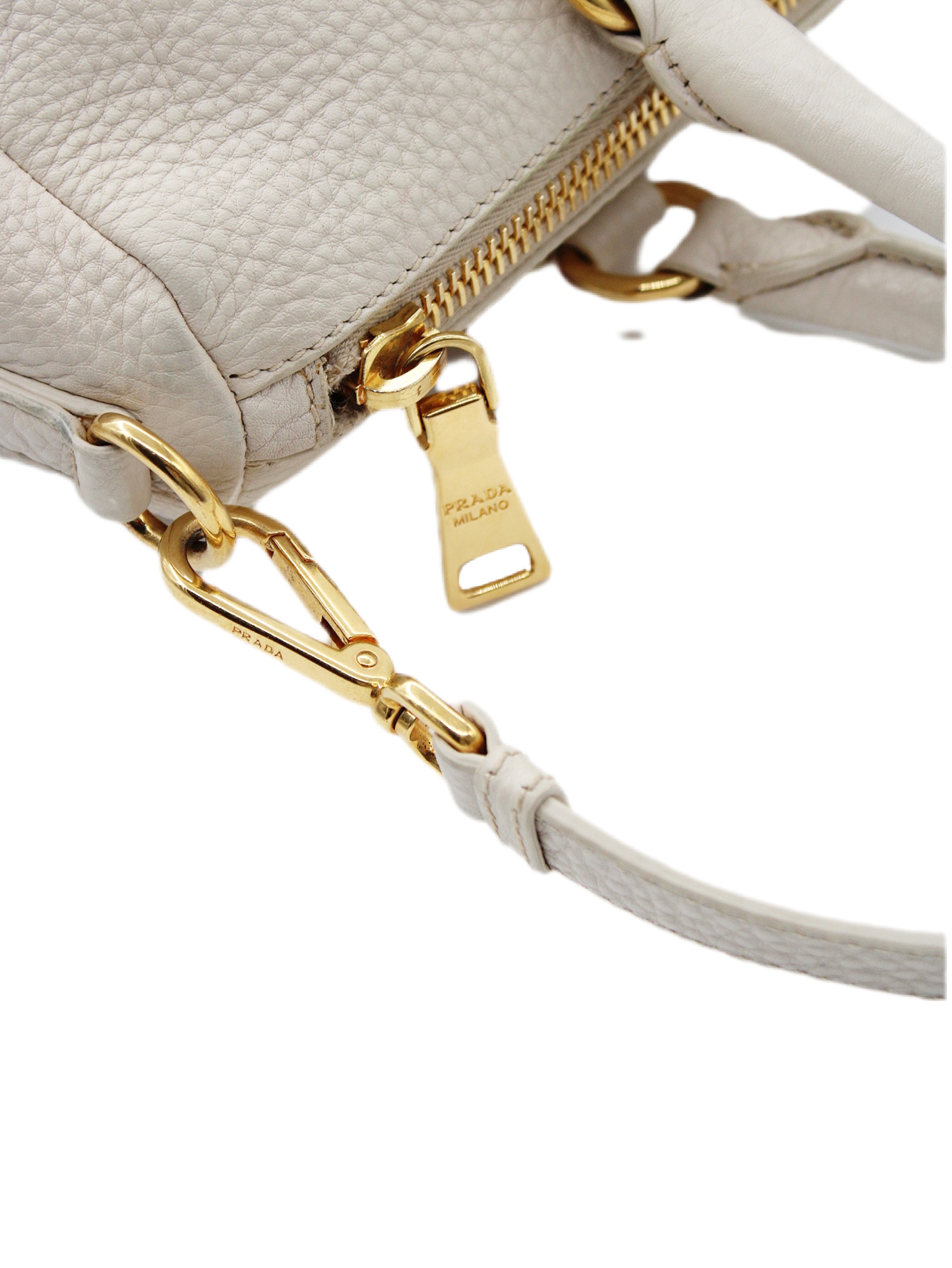 Shopper Prada in pelle martellata thumb
