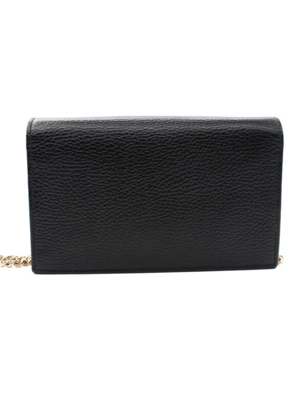 Tracolla Gucci Interlocking in Pelle Martellata Nera