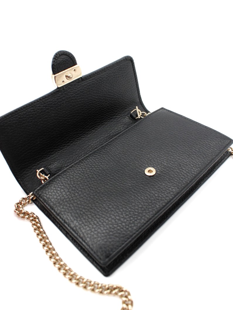 Tracolla Gucci Interlocking in Pelle Martellata Nera thumb