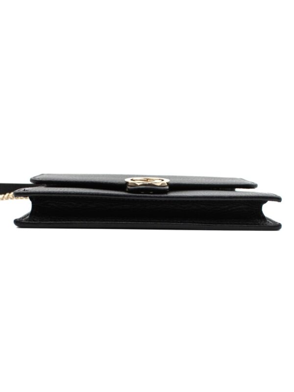 Tracolla Gucci Interlocking in Pelle Martellata Nera