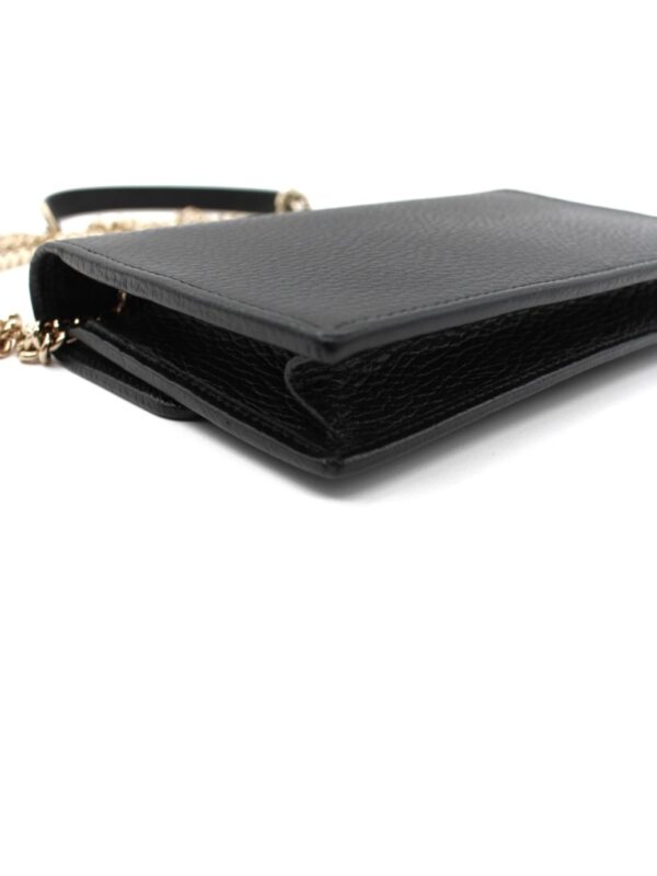 Tracolla Gucci Interlocking in Pelle Martellata Nera