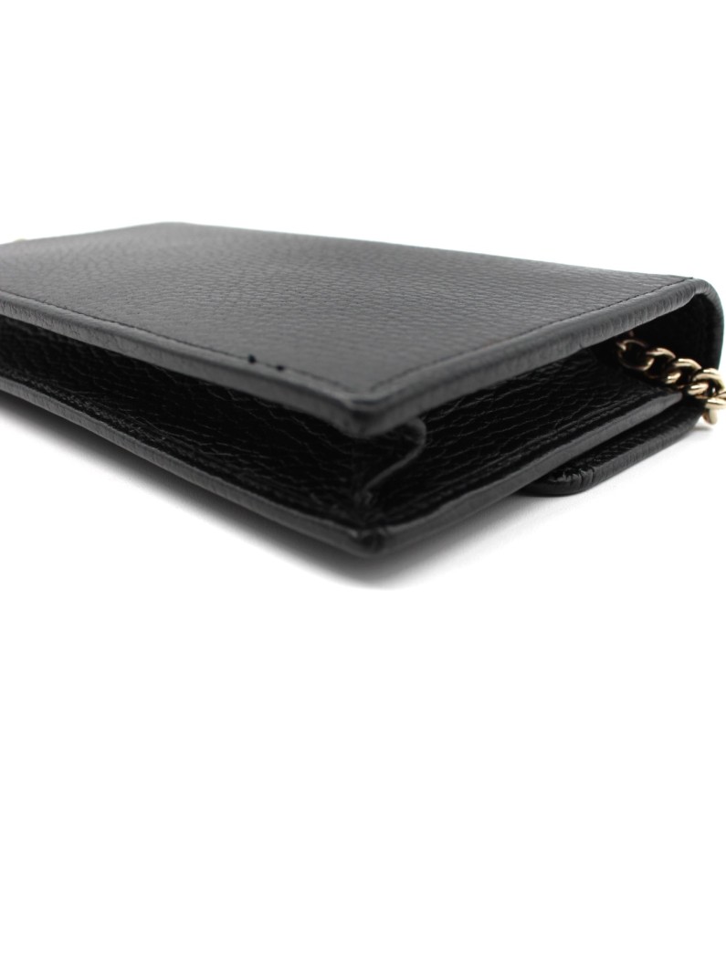 Tracolla Gucci Interlocking in Pelle Martellata Nera thumb