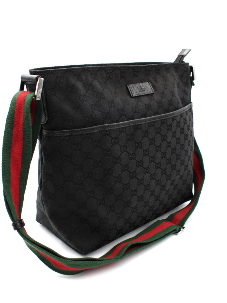 Tracolla Gucci Web in Tessuto GG thumb