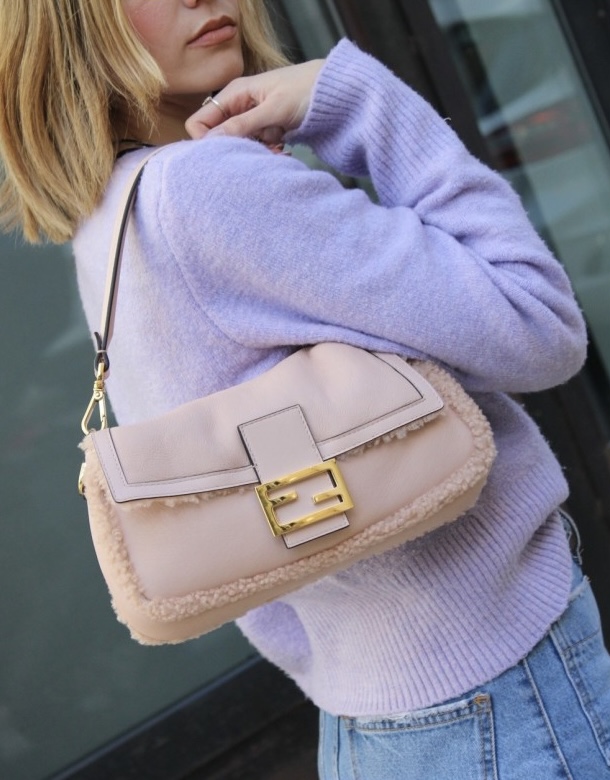 Borsa Fendi baguette in montone thumb
