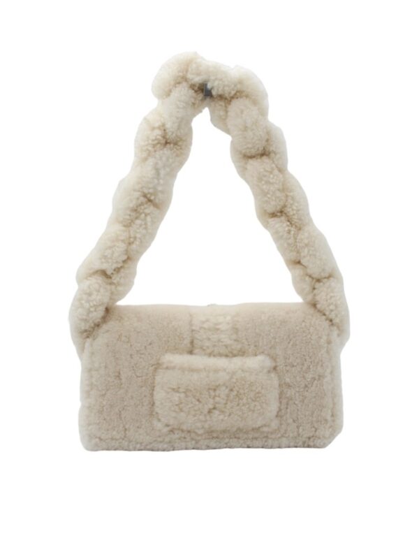 Borsa Jacquemus Le Bambidou in Lana Panna