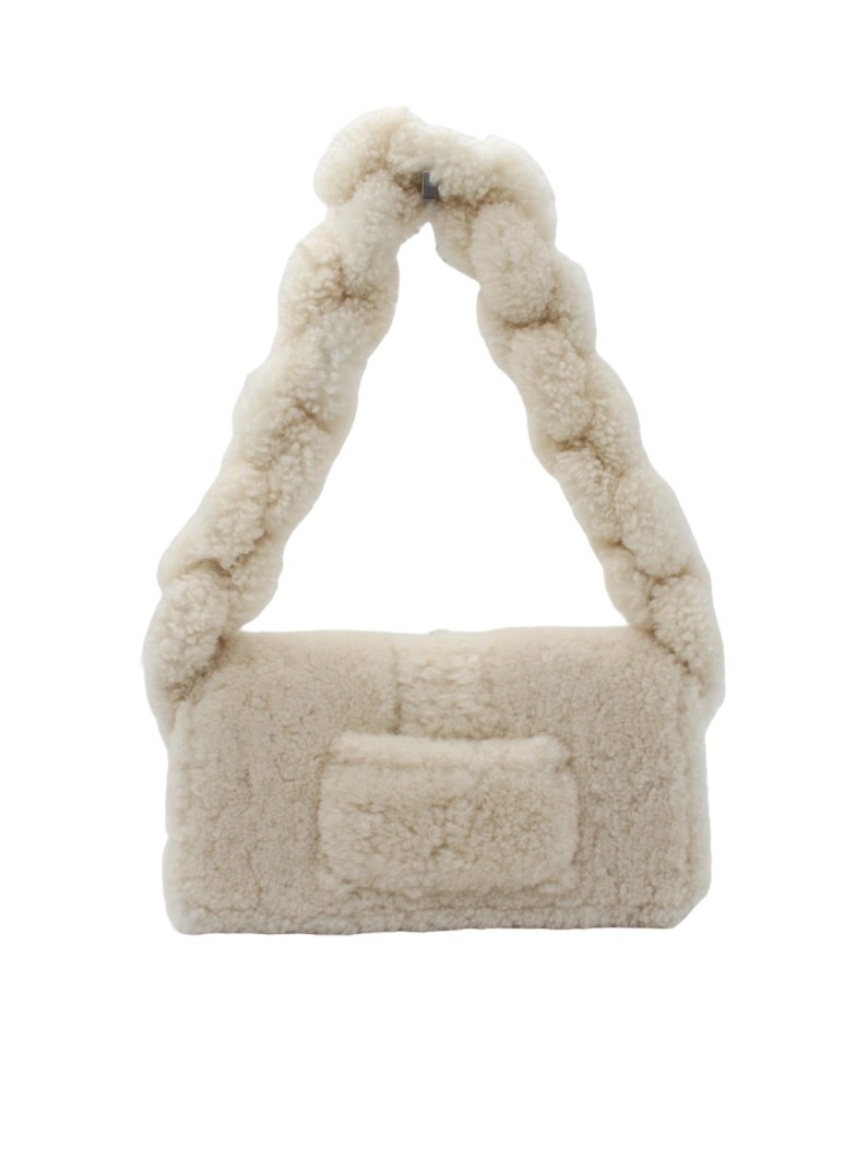 Borsa Jacquemus Le Bambidou in Lana Panna thumb