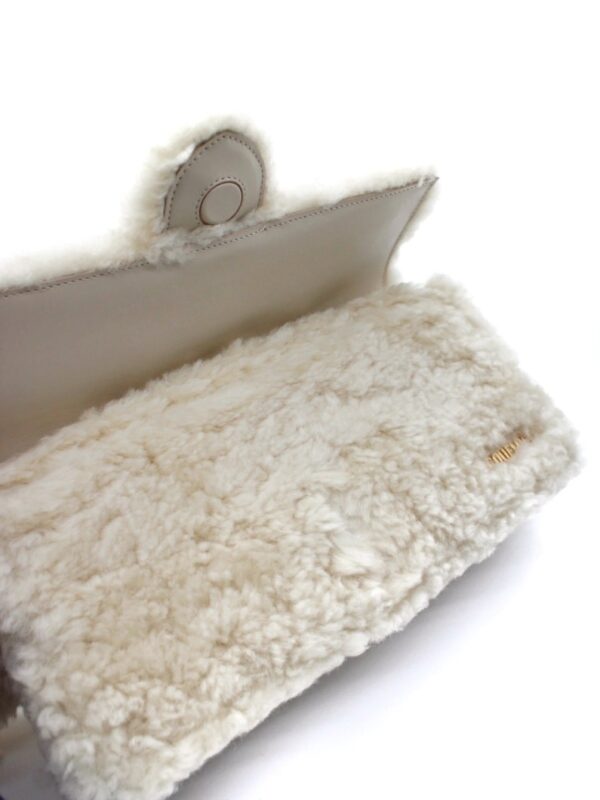 Borsa Jacquemus Le Bambidou in Lana Panna