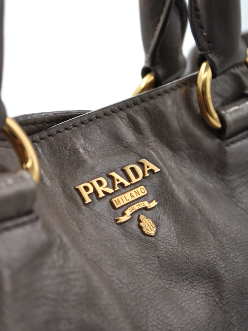 Borsa Prada in Pelle di Vitello Fango thumb