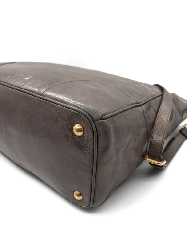 Borsa Prada in Pelle di Vitello Fango thumb
