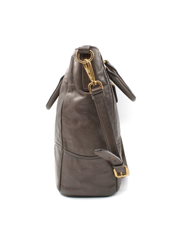 Borsa Prada in Pelle di Vitello Fango