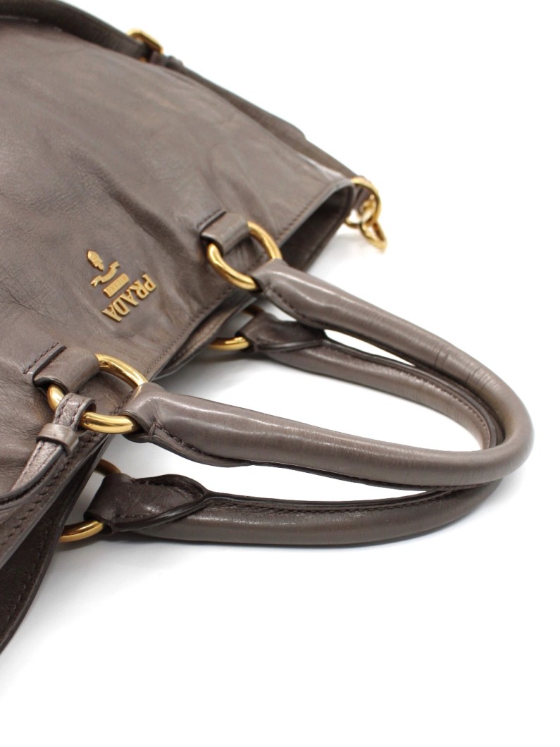 Borsa Prada in Pelle di Vitello Fango thumb