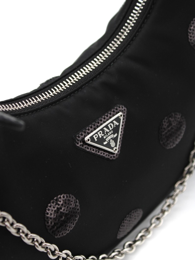 Borsa Prada Re-Edition 2005 in Tela Vela Nera thumb
