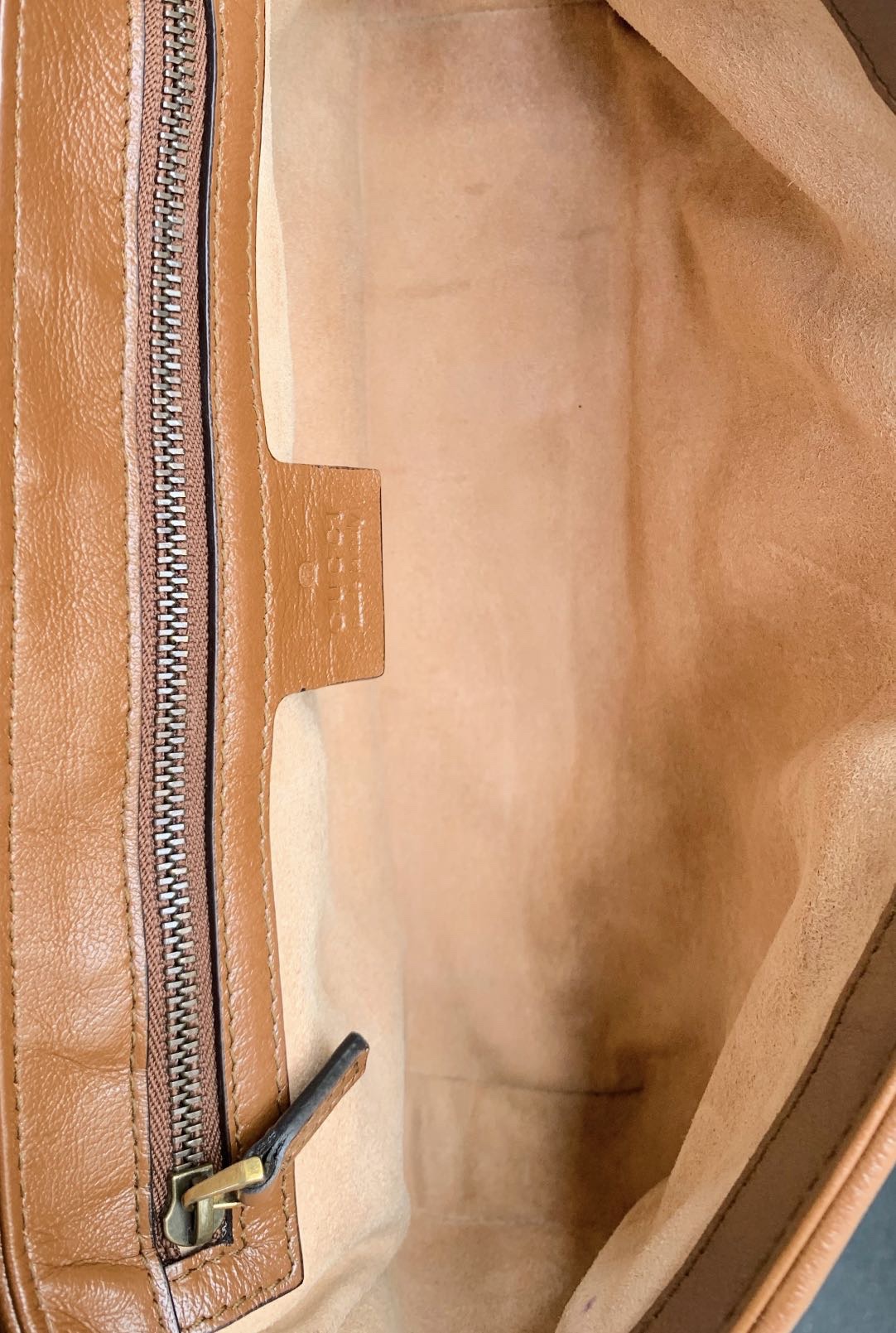 Borsa Gucci Marmont 26 in pelle marrone thumb
