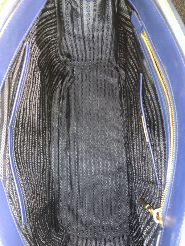 Borsa Prada Galleria in Pelle Saffiano Blu