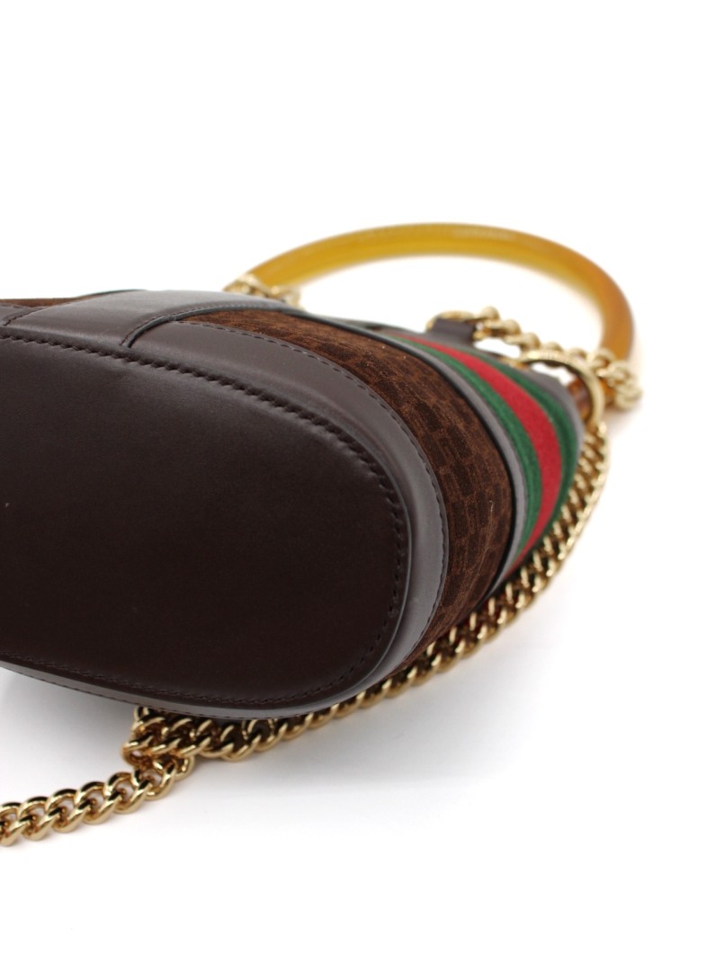 Secchiello Gucci GG Marmont in velvet e pelle thumb
