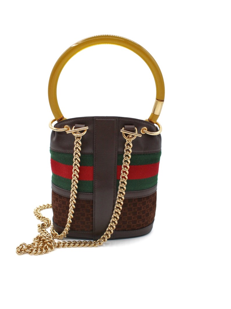 Secchiello Gucci GG Marmont in velvet e pelle thumb