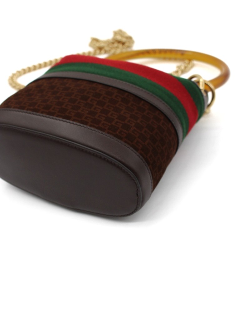 Secchiello Gucci GG Marmont in velvet e pelle thumb