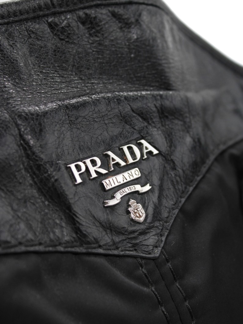 Shopper Prada in Nylon e Pelle Nera thumb