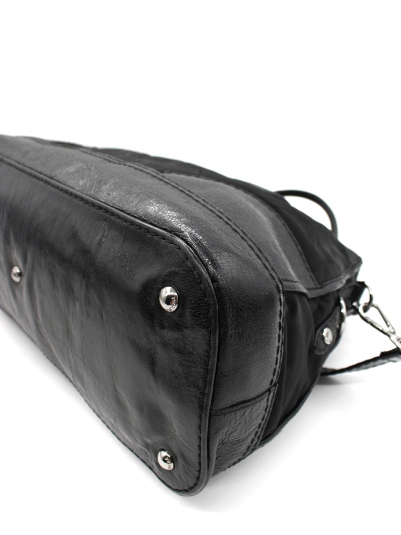 Shopper Prada in Nylon e Pelle Nera thumb
