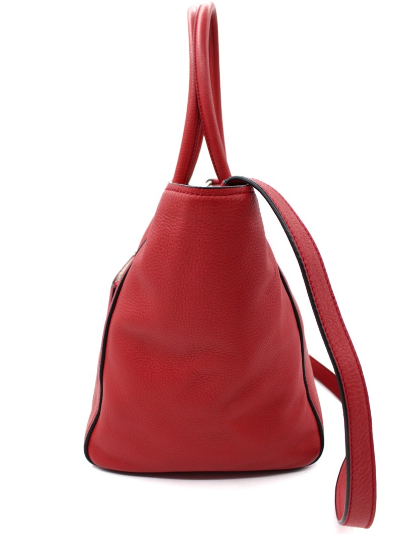 Shopper Prada in Pelle Martellata Rossa thumb