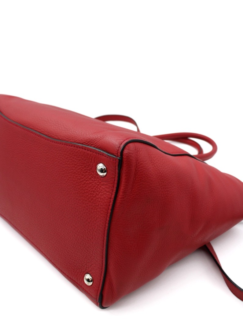Shopper Prada in Pelle Martellata Rossa thumb