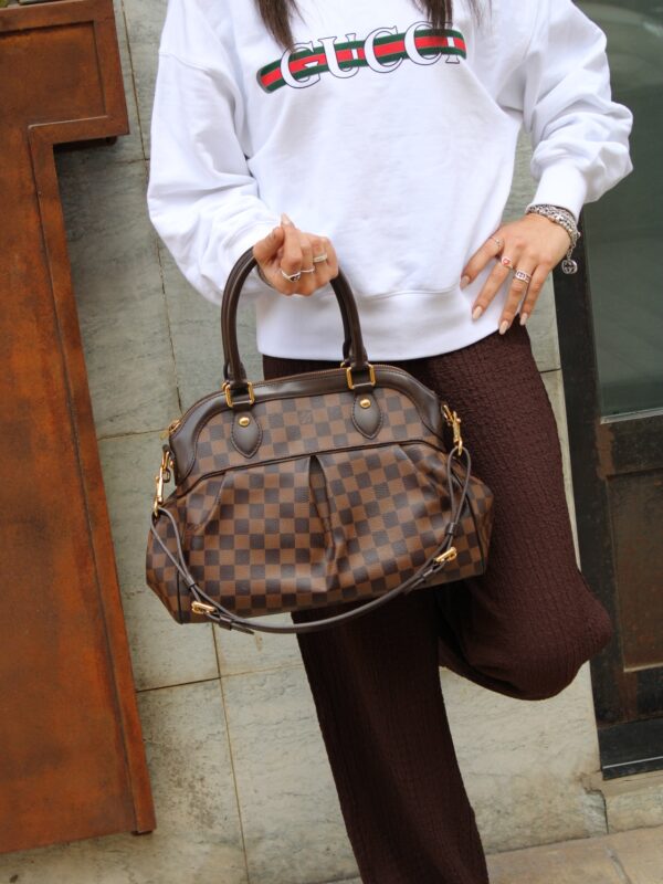 Borsa Louis Vuitton Trevi PM in damier ebene