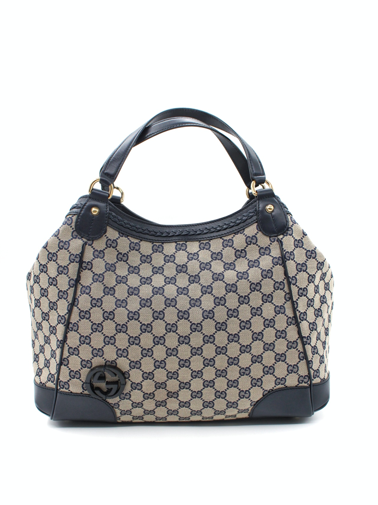 Borsa Gucci Brik GG Blu thumb