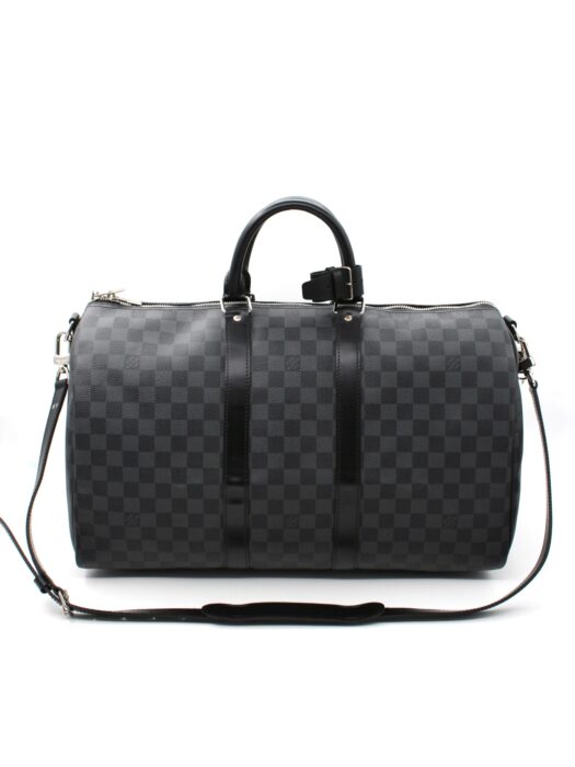 Keepall Louis Vuitton Bandouliere 45 in Damier Graphite