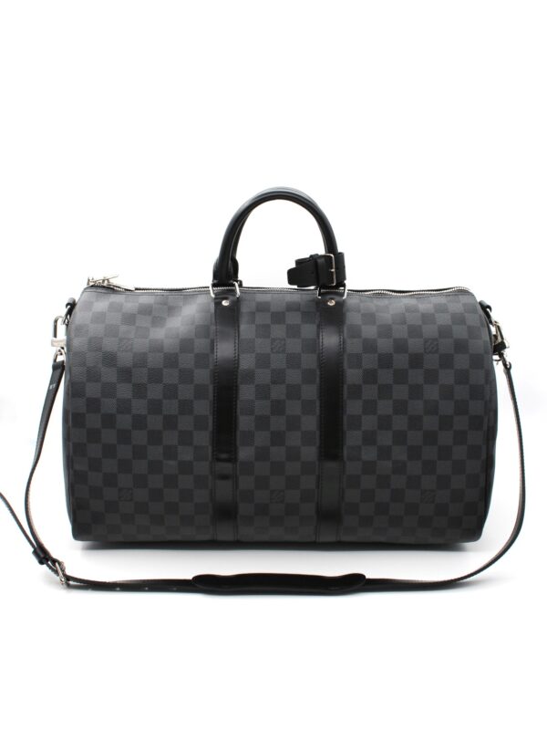 Keepall Louis Vuitton Bandouliere 45 in Damier Graphite