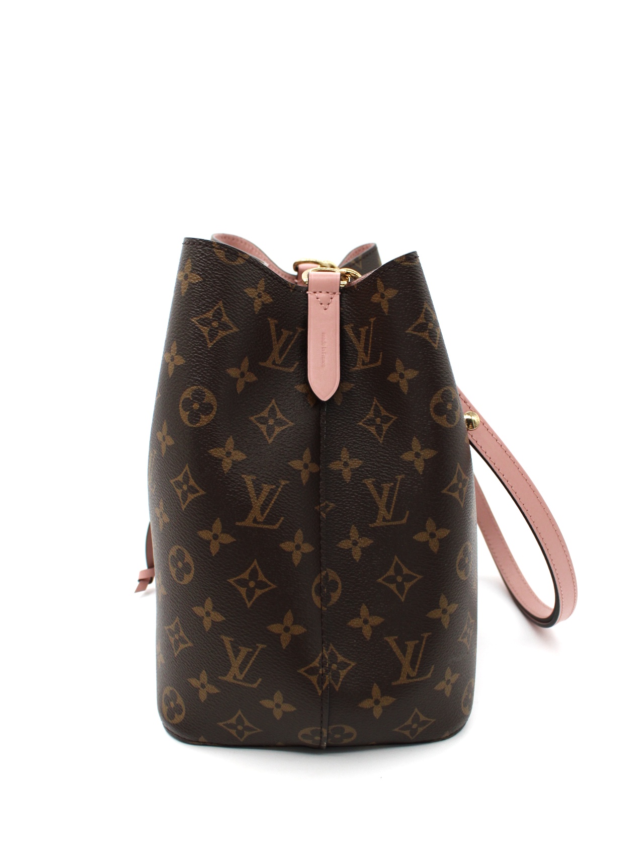 Borsa Louis Vuitton NéoNoé MM in monogram ed inserti rosa thumb