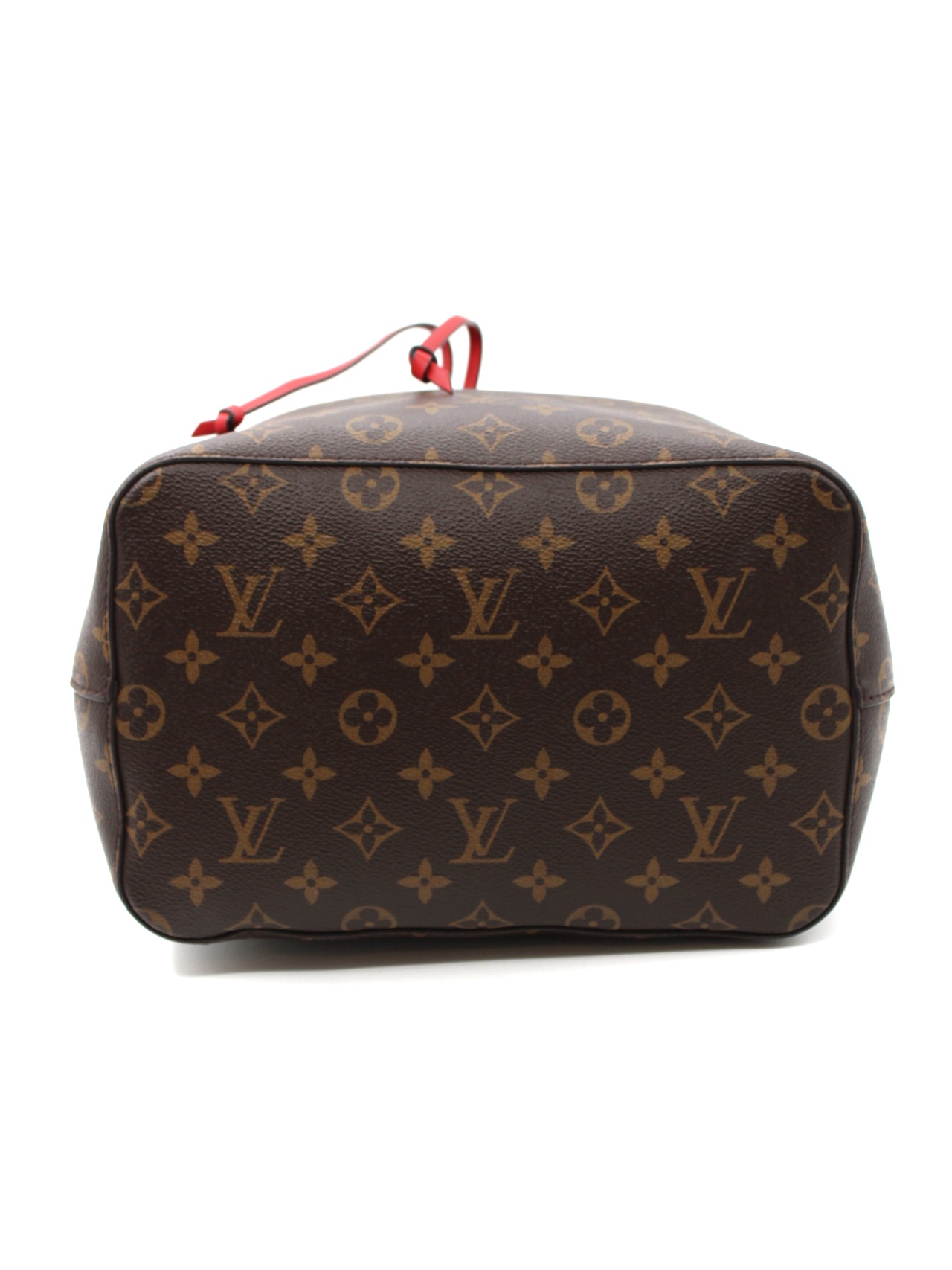 Borsa Louis Vuitton NéoNoé MM in monogram ed inserti rossi thumb