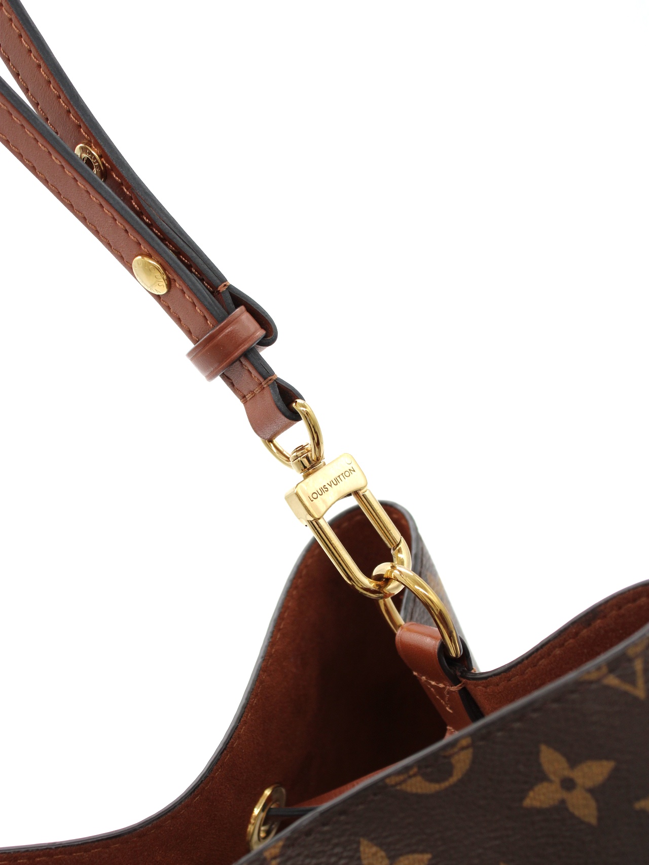 Borsa Louis Vuitton NéoNoé MM in monogram ed inserti marrone thumb