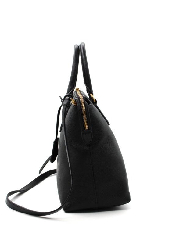 Shopper Prada in pelle nera martellata