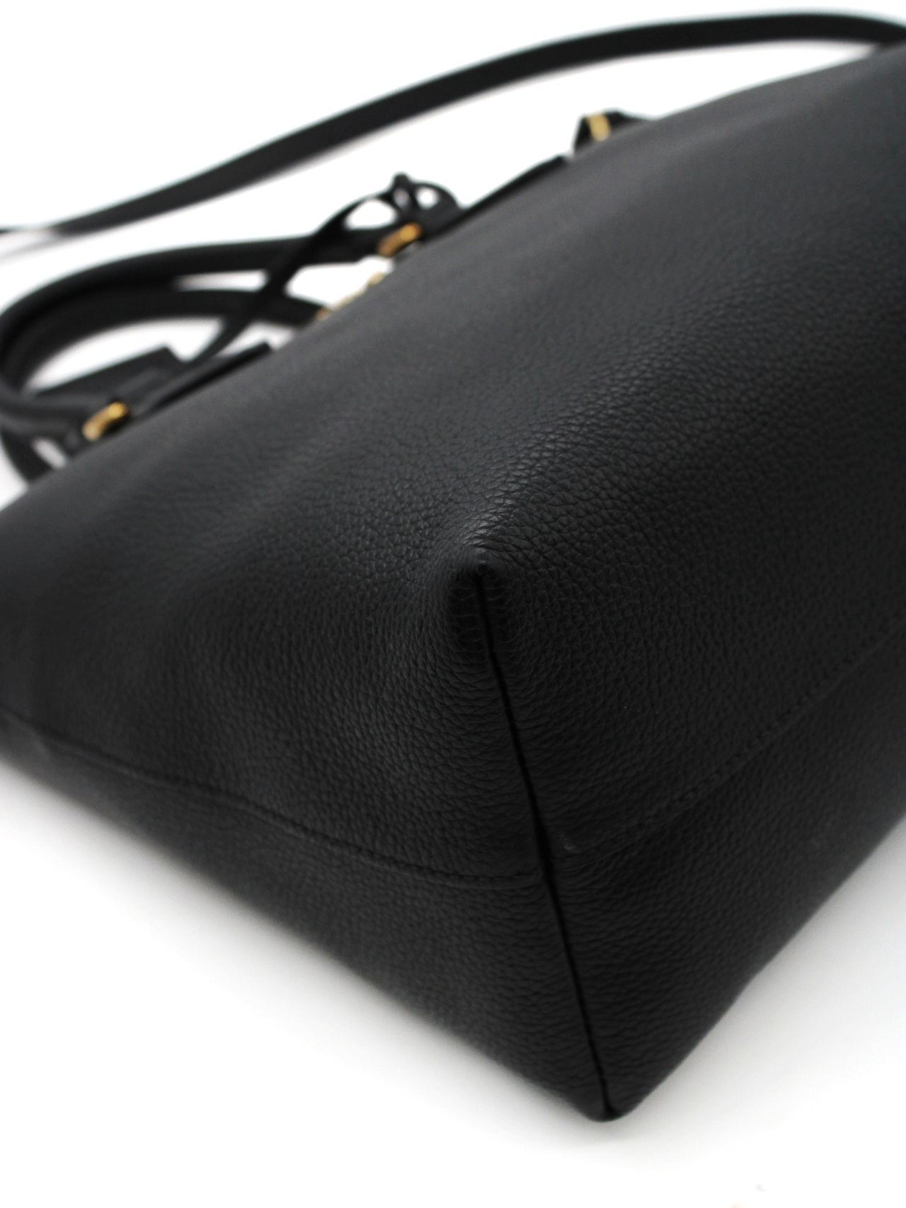Shopper Prada in pelle nera martellata thumb