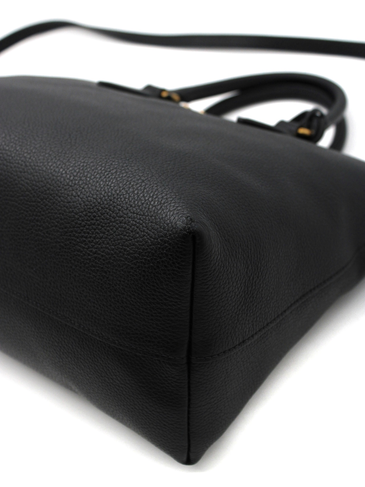 Shopper Prada in pelle nera martellata thumb