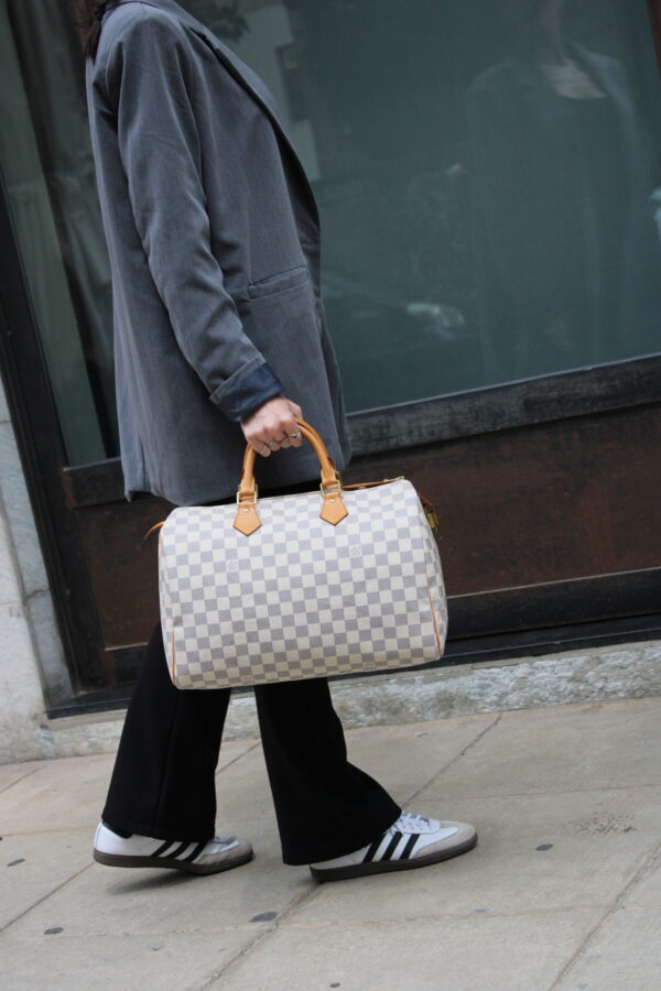 Borsa Louis Vuitton Speedy 35 Damier azur