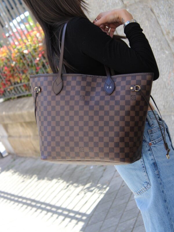 Borsa Louis Vuitton Neverfull MM Damier ebene