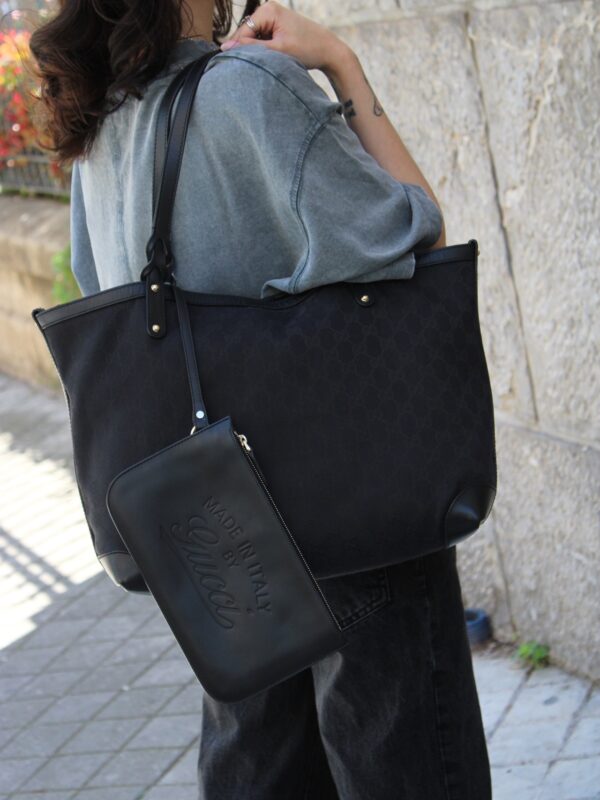 Shopper Gucci Denim e pelle con pochette
