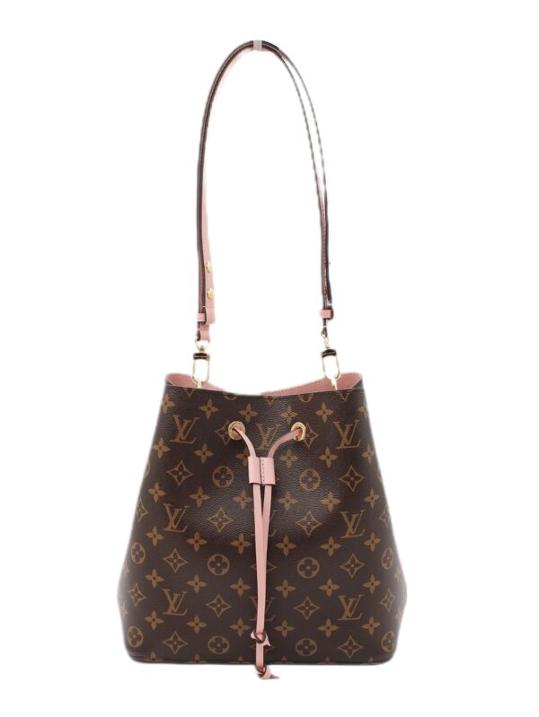 Borsa Louis Vuitton NéoNoé MM in monogram ed inserti rosa