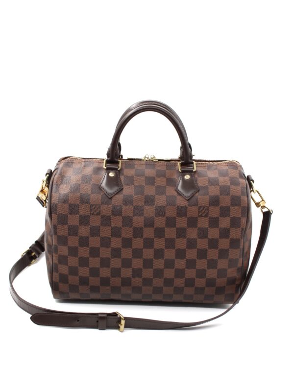 Bauletto Louis Vuitton Speedy 30 bandouliere in damier ebene