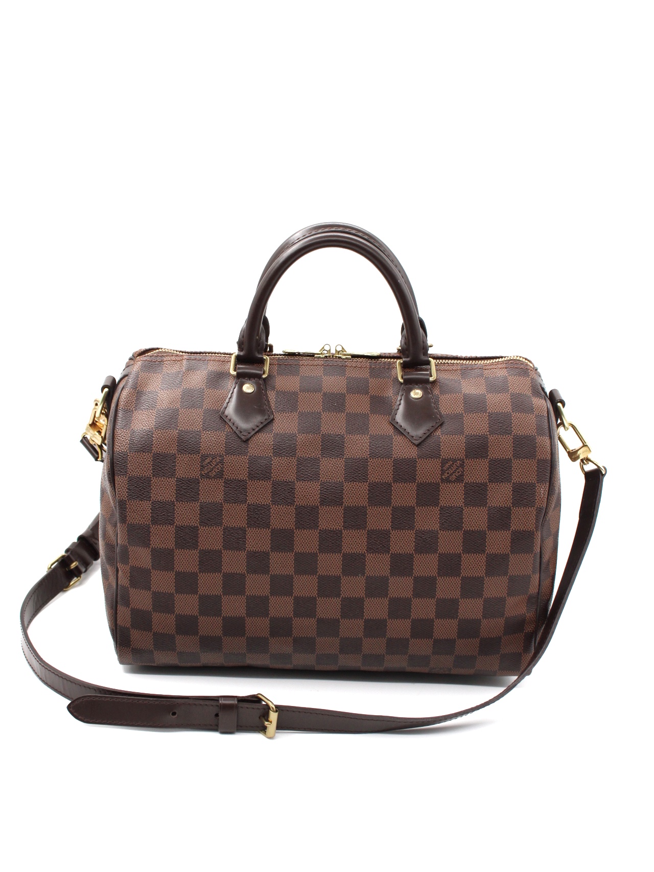 Bauletto Louis Vuitton Speedy 30 bandouliere in damier ebene thumb