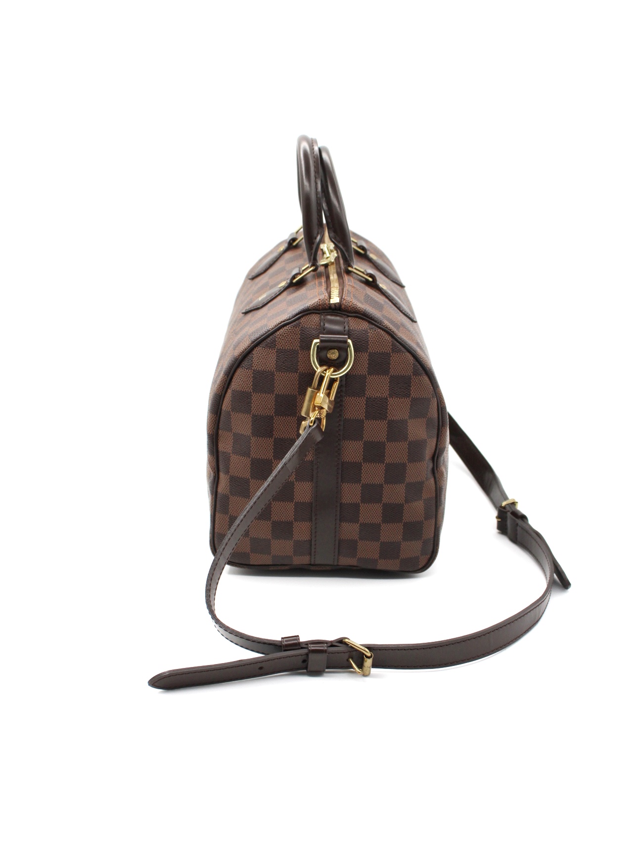 Bauletto Louis Vuitton Speedy 30 bandouliere in damier ebene thumb