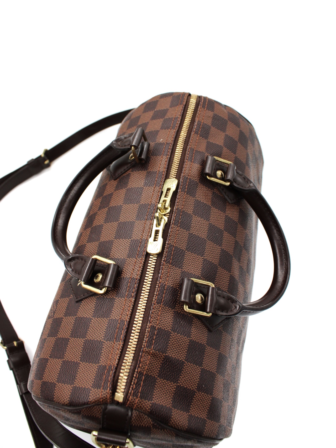Bauletto Louis Vuitton Speedy 30 bandouliere in damier ebene thumb