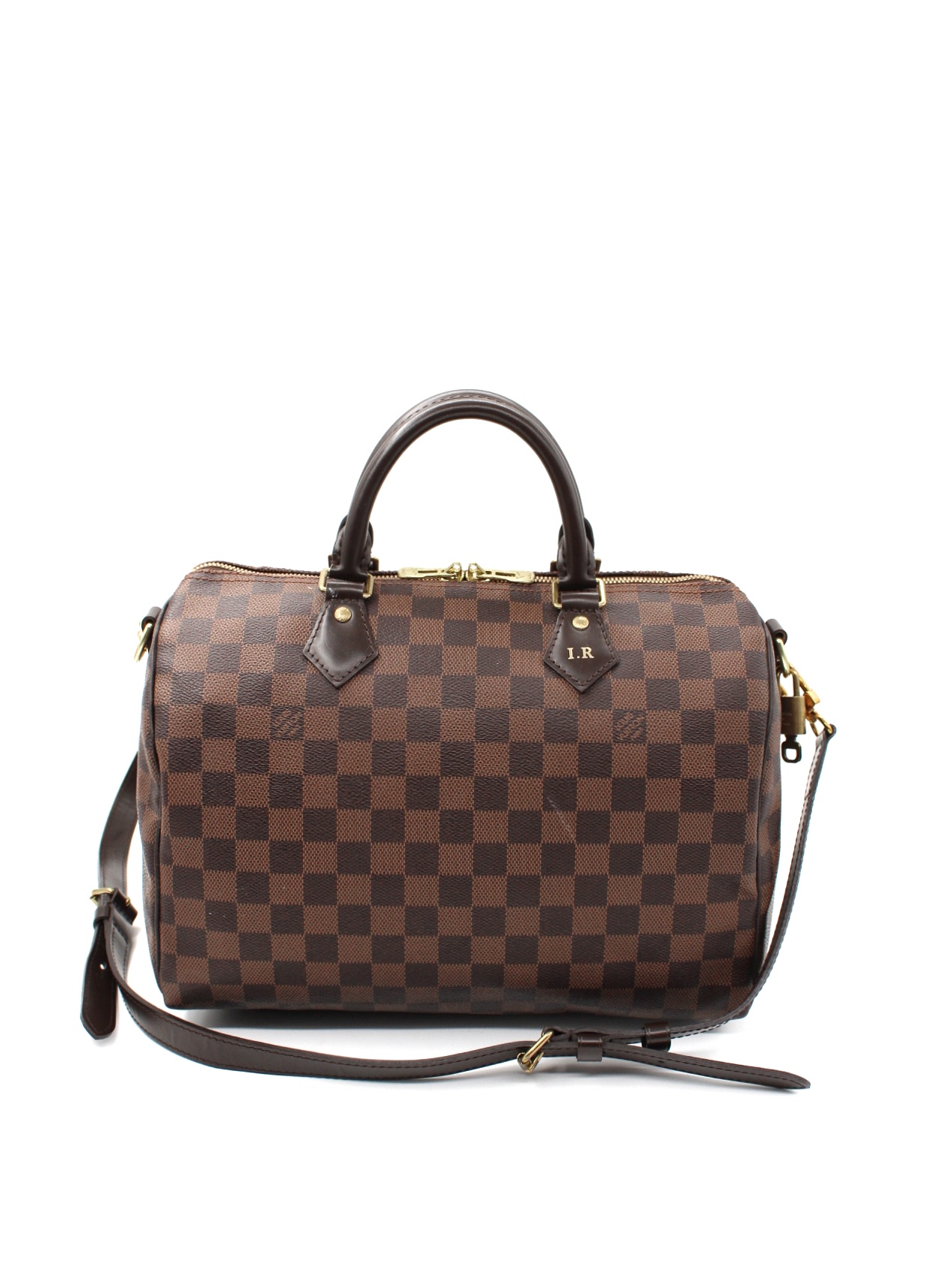 Bauletto Louis Vuitton Speedy 30 bandouliere in damier ebene thumb