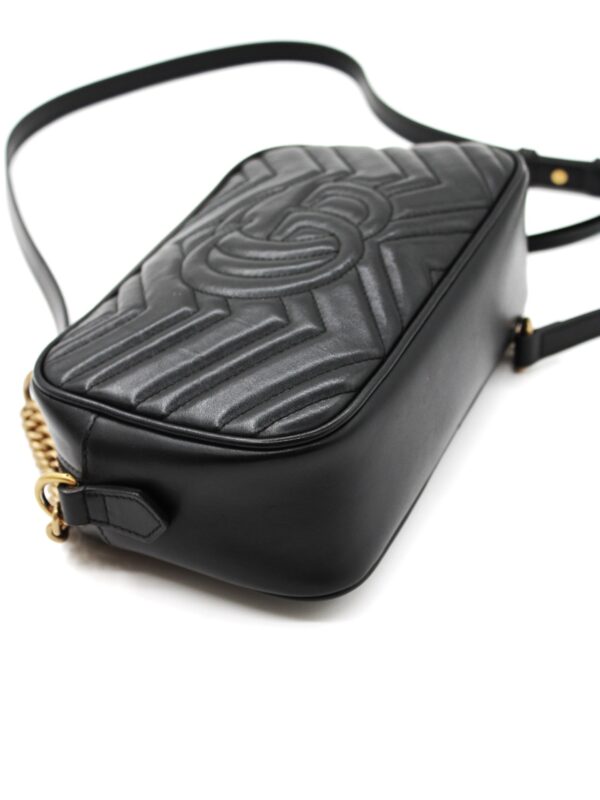 Borsa Gucci Marmont 24 in pelle nera