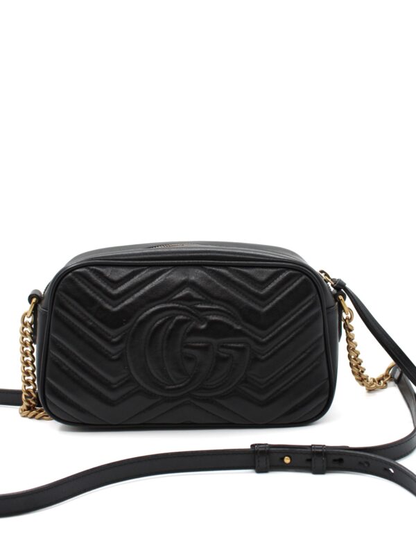 Borsa Gucci Marmont 24 in pelle nera