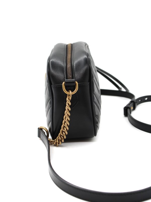 Borsa Gucci Marmont 24 in pelle nera
