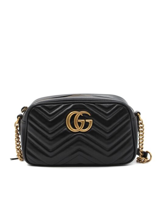 Borsa Gucci Marmont 24 in pelle nera