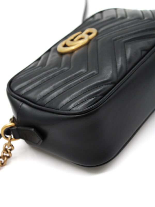 Borsa Gucci Marmont 24 in pelle nera