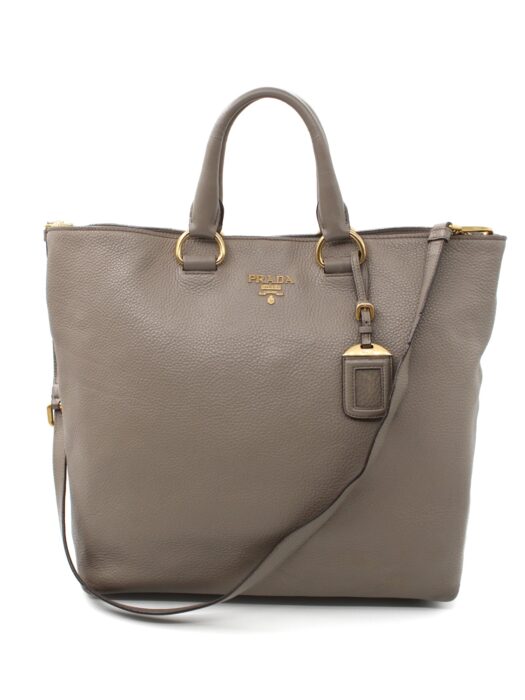 Shopper Prada in pelle martellata